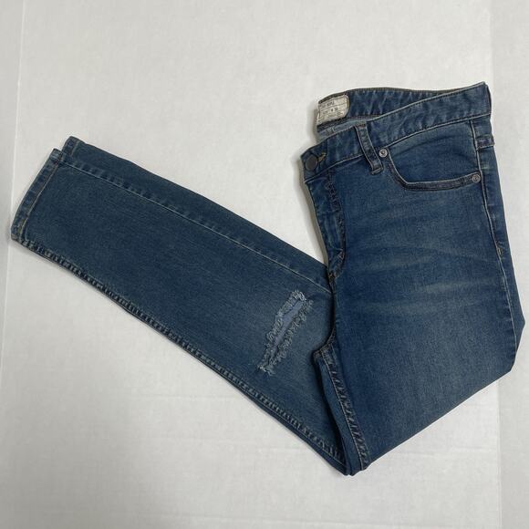 Free People Jeans Skinny Jeans With Frayed Knees Women's Size W30 - Picture 2 of 5